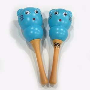 Sol 솔 미니 고양이 마라카스 1쌍 파랑 HM-151